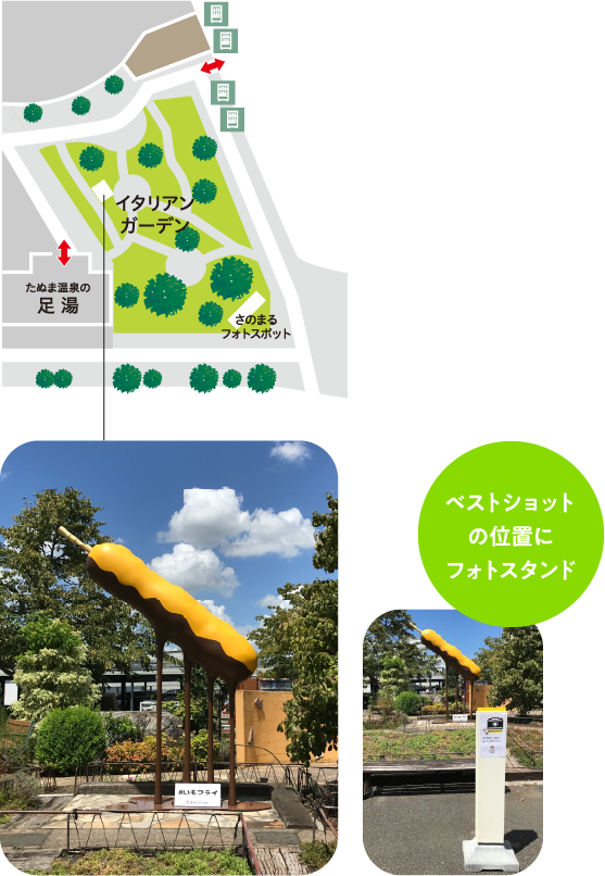 ベストショットの位置にフォトスタンド
